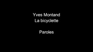 parole et chanson yves montand a bicyclette trackid sp-006