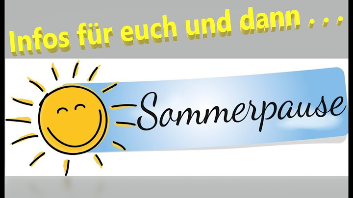 Wieder einmal Sommerpause ! ! !
