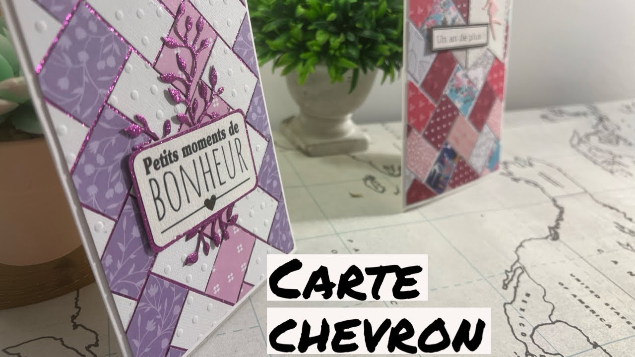 Scrapbooking, tuto carte chevron avec nos chutes de papier
