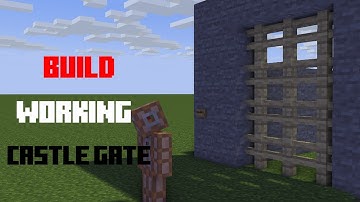 Minecraft How to build : Working castle Gate