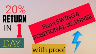 100% GUARANTEED STOCK SCREENER  FOR SWING and POSITIONAL -LIVE PROOF