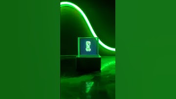 wanna see a creeper in ice? #minecraft #creeper #3d #hologram #fyp #cube #ice