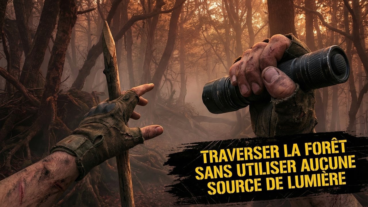 Traverser la forêt sans utiliser aucune source de lumière.