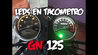 How to install LED bulbs in a GN 125 tachometer.
