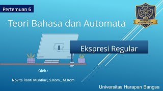 Teori Bahasa dan Automata  Ekspresi Regular