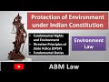 Protection of Environment under Indian Constitution in Hindi | Environmental Law | ABM Law