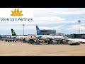 Vietnam Airlines Plane Taxiing to Runway in Phnom Penh International Airport, Cambodia | AIRBUS 320