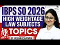 IBPS SO Law Officer 2026| Most Important Topics For Mains| Muskan Mam