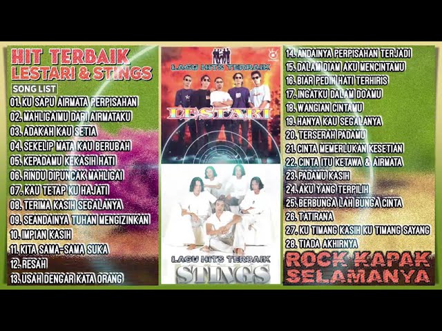 Stings & Lestari Full Album - Lagu Slow Rock Malaysia 90an Terbaik - Rock Kapak Lama class=