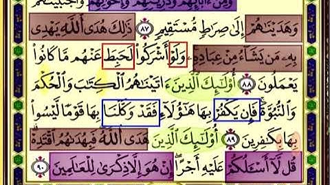 باقي صفحة 138 من سورة الانعام الايات من 87:90 مكررة بصوت الشيخ محمود الحصري