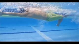 Swimming Backstroke 03.(+slow) I Love Swimming. We are Guins. Shape of Water.