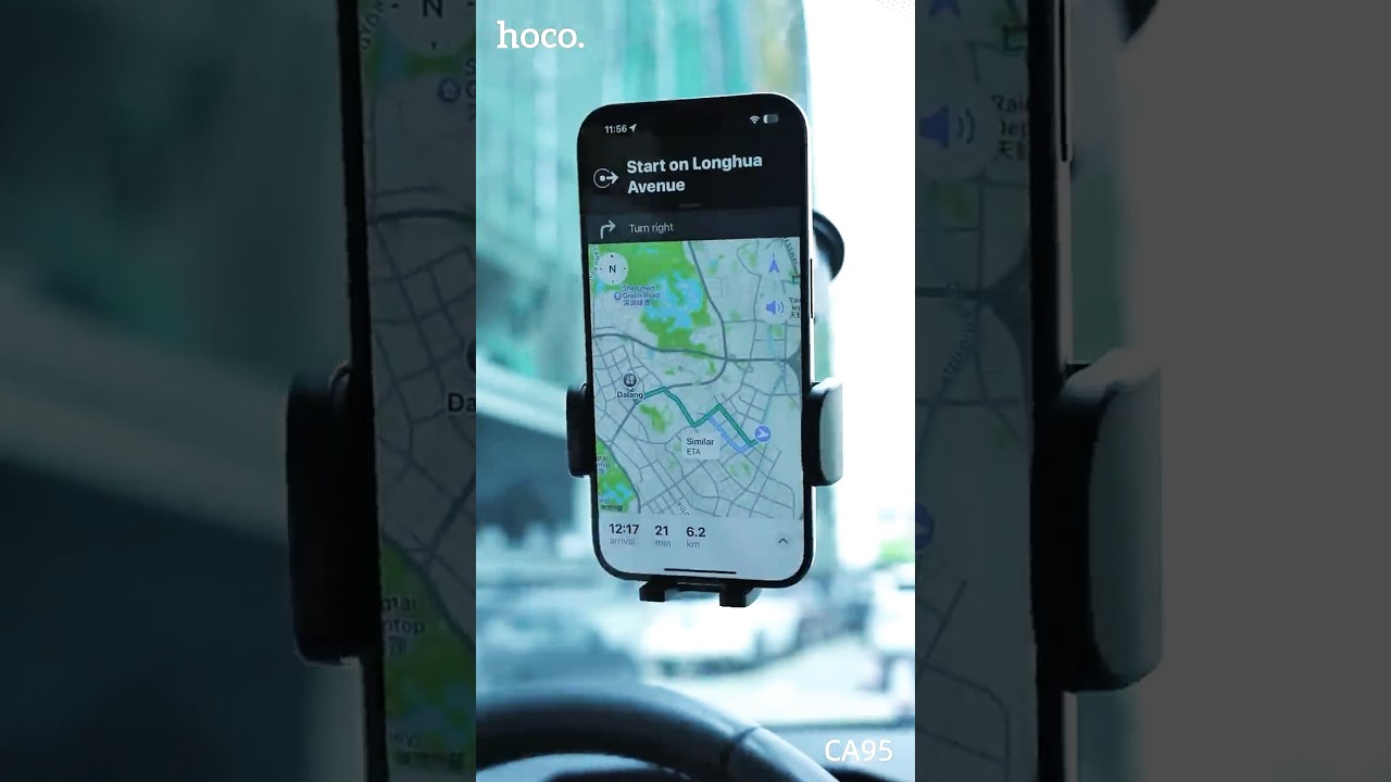 HOCO CA95 Car Phone Mount | One-Touch Lock, Telescopic Arm & Strong Suction Cup