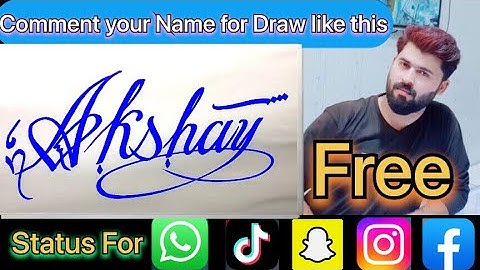Akshay Name Signature Calligraphy Status | How to Cursive write with cut Marker #akshay @akshay