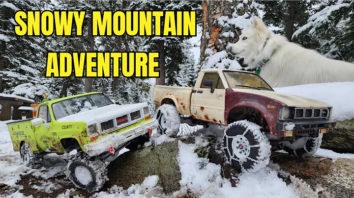 RC4WD Trailfinder 2 Scottsdale K10 + Toyota Hilux Pickup 1:10 Crawlers in the Mountain Snow