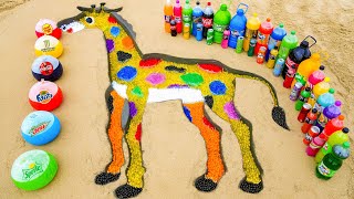 How to make a Giraffe with Orbeez Water Beads, Balloon Coca-Cola, Fanta, Sprite, Monster vs Mentos