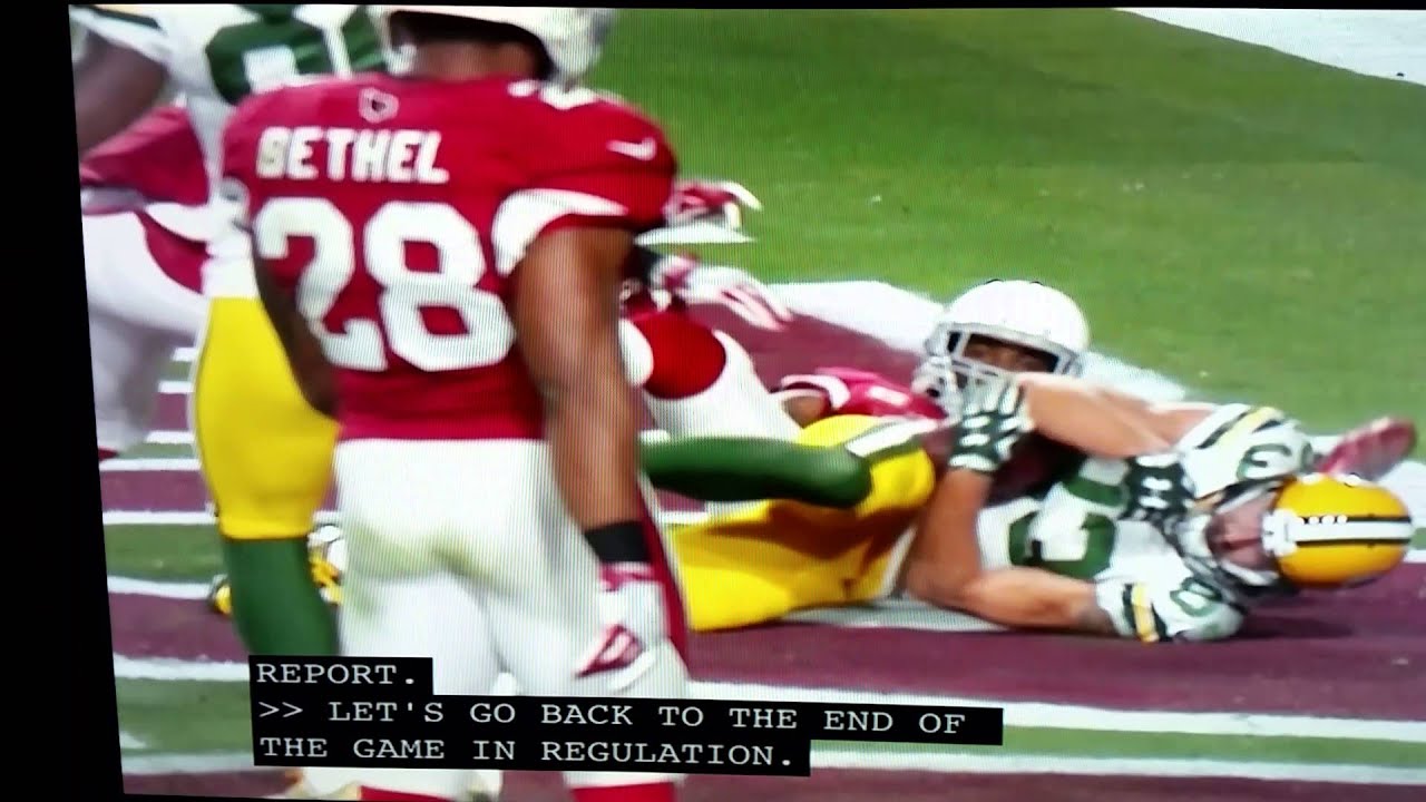 Packers Cardinals: Rodgers 2nd hail mary: Fitzgerald TD winning run