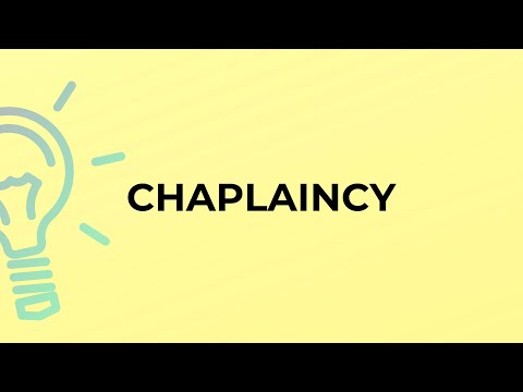 Video: Qual è la definizione di chaplain?