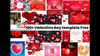 100 Valentines  Template In Vector Download Free. www.skyprinting.com.np