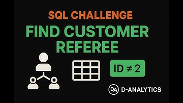 SQL LeetCode #584 — Find Customer Referee (ID ≠ 2) | Easy SQL Interview Question • D-Analytics