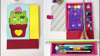 how to make a stationery organizer box // Сardboard crafts