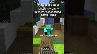 What Is The Command To Find A Taiga Abandoned Camp In Minecraft?!