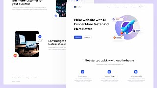 Responsive landing page UI Builder site in HTML, CSS & Bootstrap 5.2