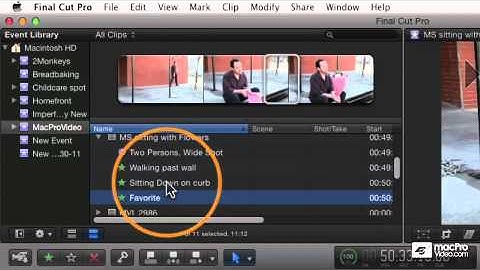 Final Cut Pro X 102: Media: Ingesting and Organizing - 20 Marking Favorite and Rejected Ranges