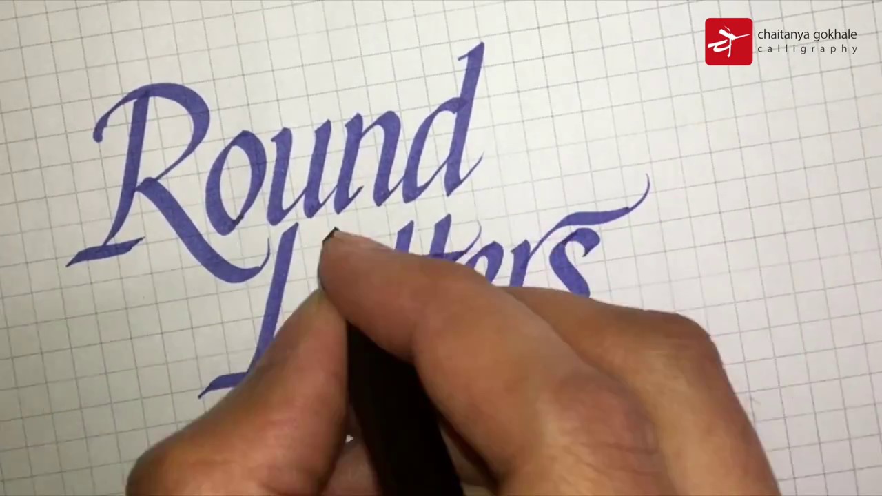 Easy to Learn Calligraphy Round Letters for Beginners Tutorial
