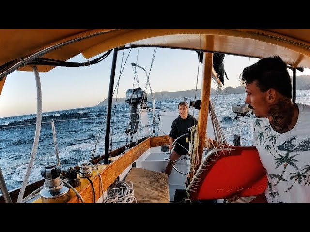 Hand steering in SPORTY conditions (autopilot down)… | Sailing Sitka Ep 108