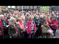 Gaelic choirs singing &quot;Gleann Bhaile Chaoil&quot; in Perth during finale of the 2022 Royal National Mòd