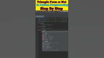 Check Triangle Form or Not in Python Programming Language ll Python Programming ll Programming ll