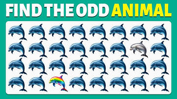 Find The Odd One Out - Marine Animals Edition🐬🐳🐢| Easy, Medium, Hard - 30 Ultimate Levels | Cow Quiz