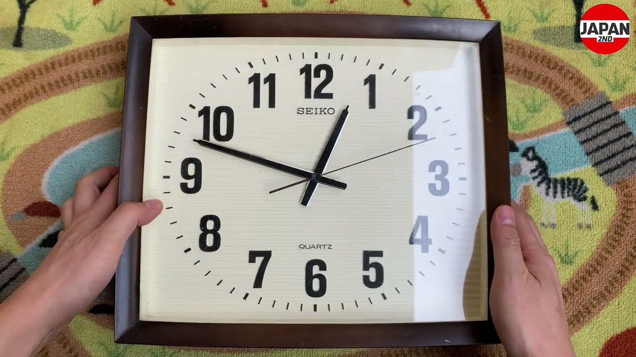 セイコー昭和レトロ Retro SEIKO wall clock QA635 Rectangle frame