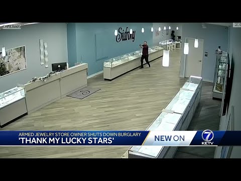 Armed jewelry store owner shuts down burglary