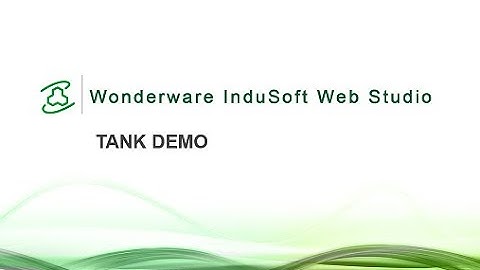 Tutorial Create Tank Demo Using Wonderware Indusoft