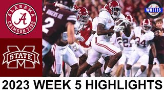 #12 Alabama vs Mississippi State | College Football Week 5 | 2023 College Football Highlights