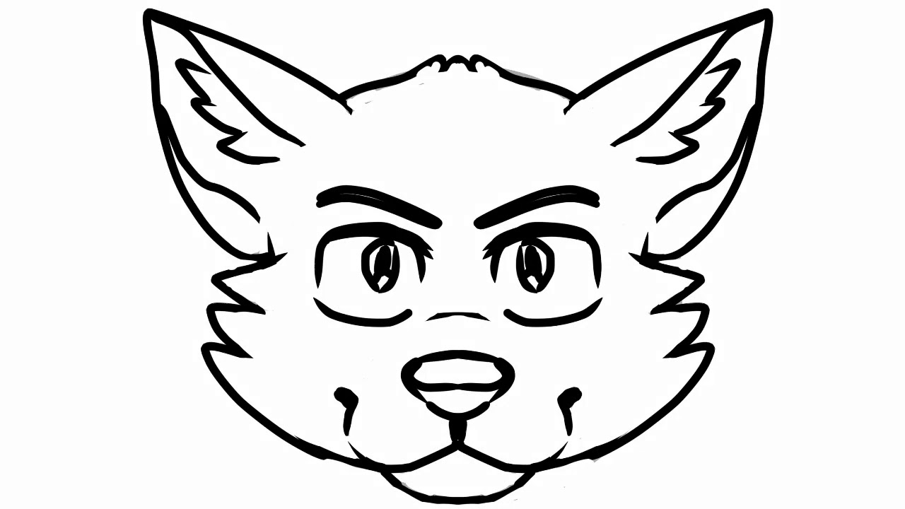 How to Draw: Furry Headshot - Wolf Fursuit Head Base Drawing.