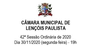 42ª Sessão Ordinária de 2020.