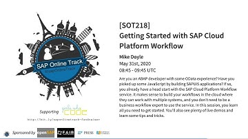 [SOT218] Getting Started with SAP Cloud Platform Workflow