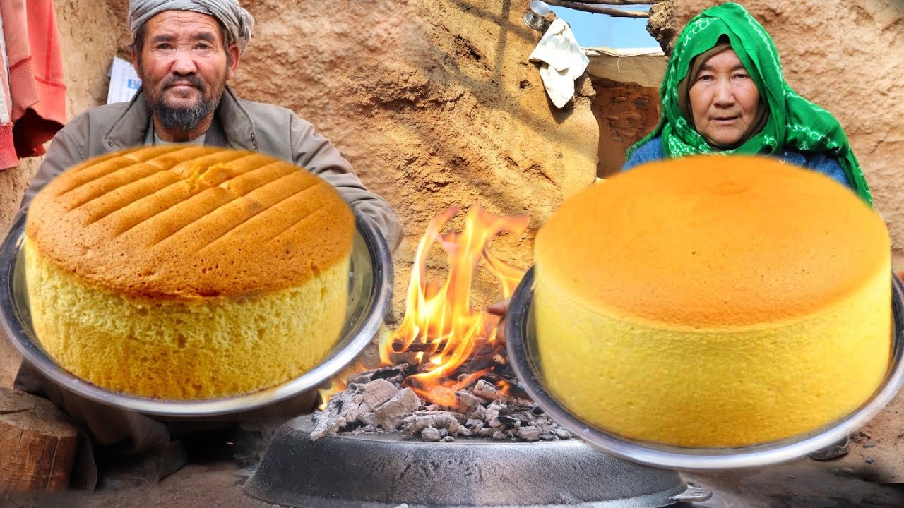 The life of the old couple cave in cold winter: delicious cake recipe