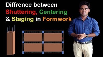 Difference between Shuttering, Centering & Staging in Formwork ?