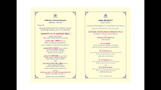 DEGREE AWARD CEREMONY (Ph.D) for Research Scholars