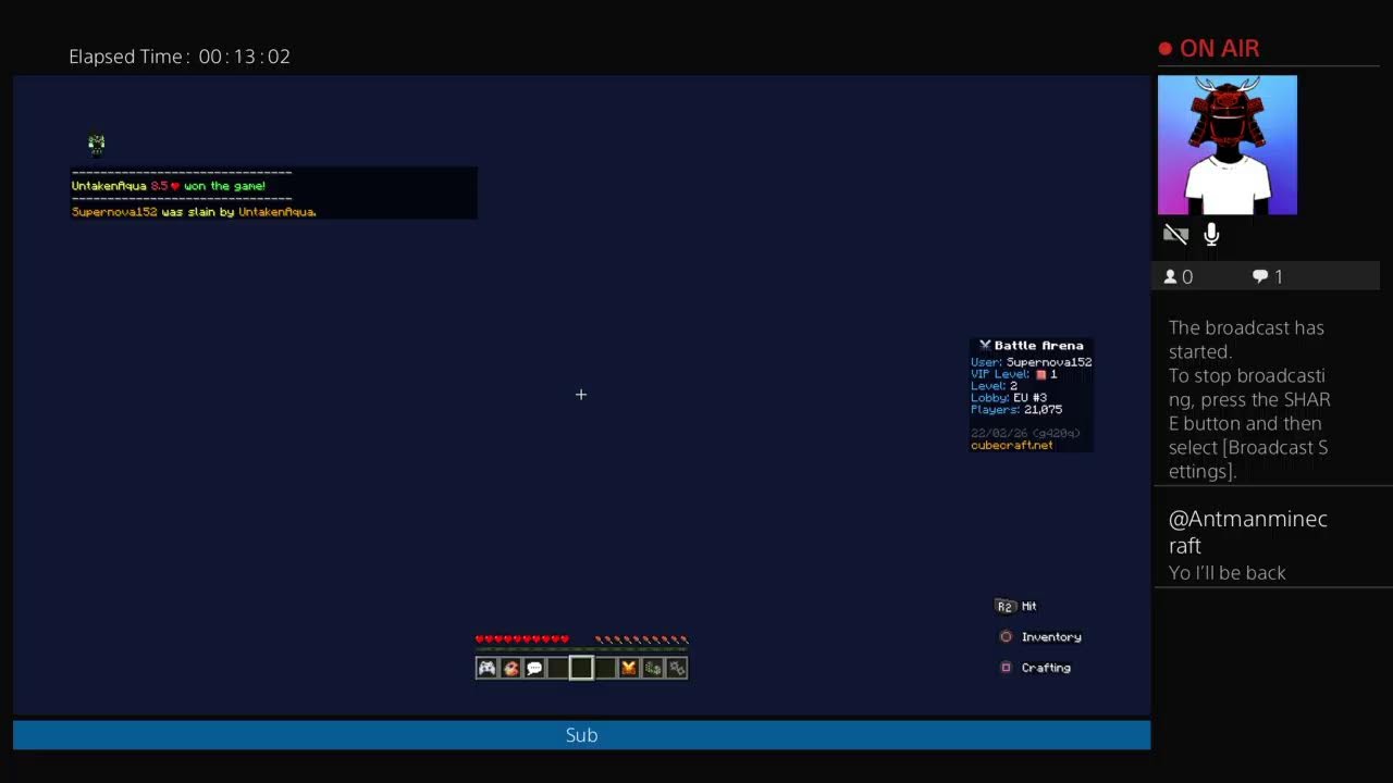 Playing cubecraft Duels for some reasom
