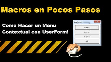20151204 - Como hacer un Menu Contextual o Botonera con UserForm en Excel