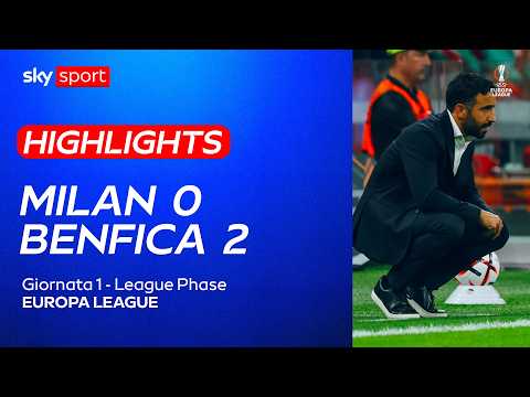 Video Milan-Benfica 0-2 gol e highlights Europa League