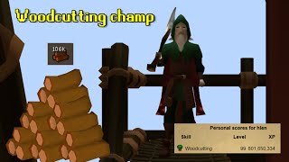 The greatest woodcutter in all of Runescape - OSRS Progression video #8 - hlen