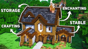 Minecraft: Large Farmhouse Tutorial (how to build)