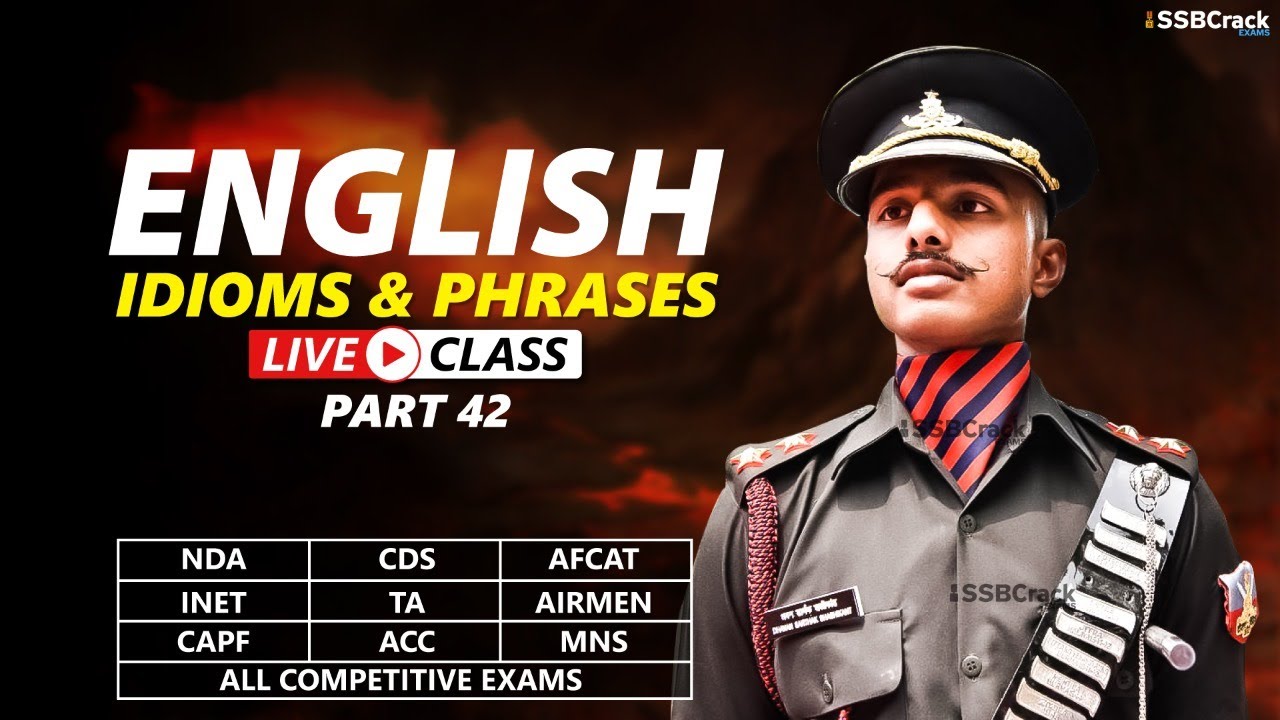 English Live Class | Idioms and Phrases - MCQ | Part 42 | 13 July 2021 ...