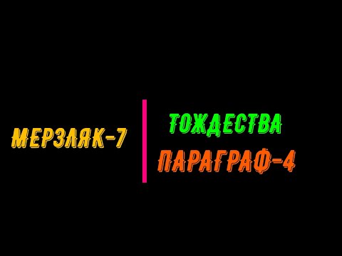 МЕРЗЛЯК-7. ПАРАГРАФ-4. ТОЖДЕСТВА