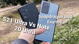 galaxy note 20 ultra vs s21 ultra - snapdragon and exynos - comparison